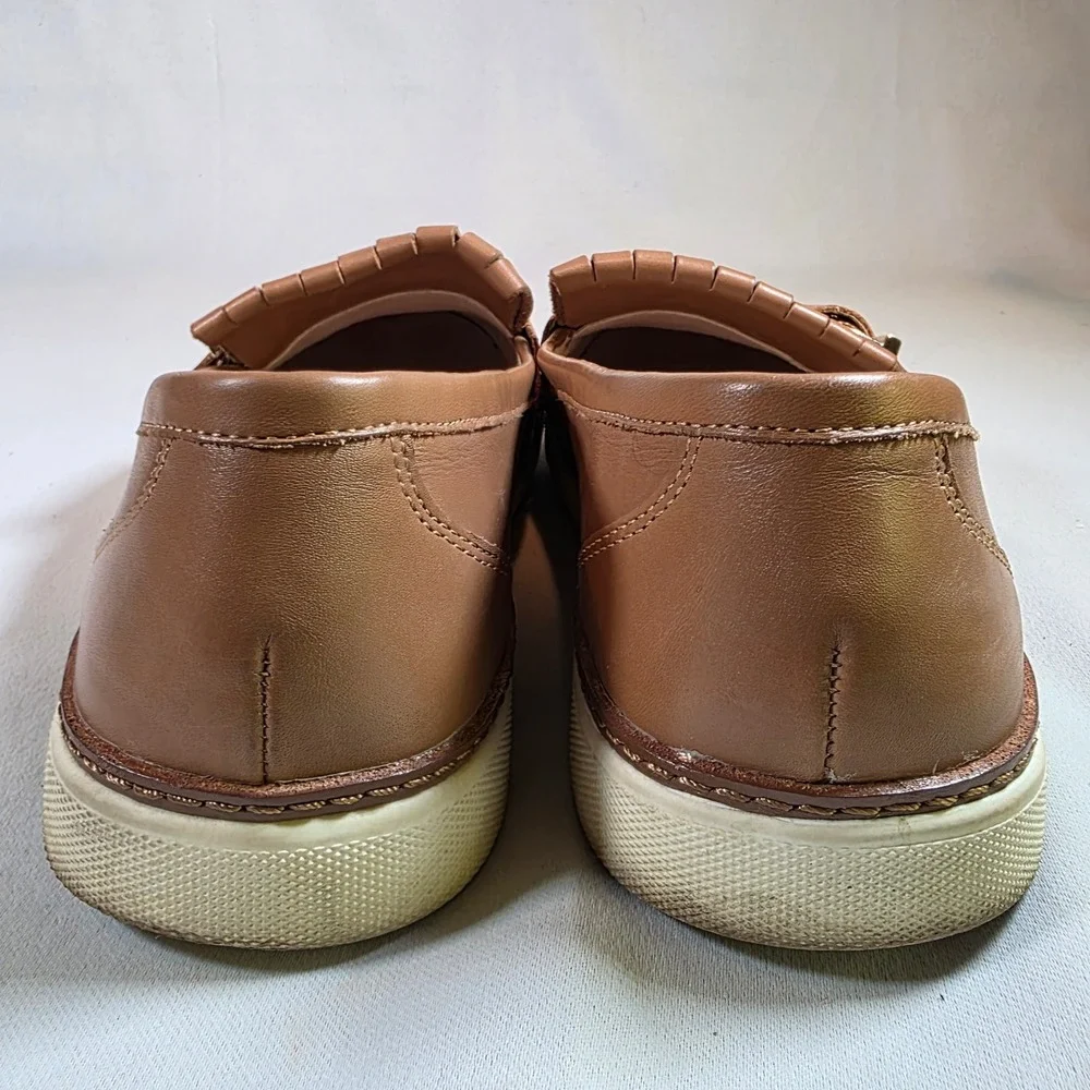 Vionic Cambridge Tan Leather Loafer Womens 9 Kiltie Fringe Buckle Comfort